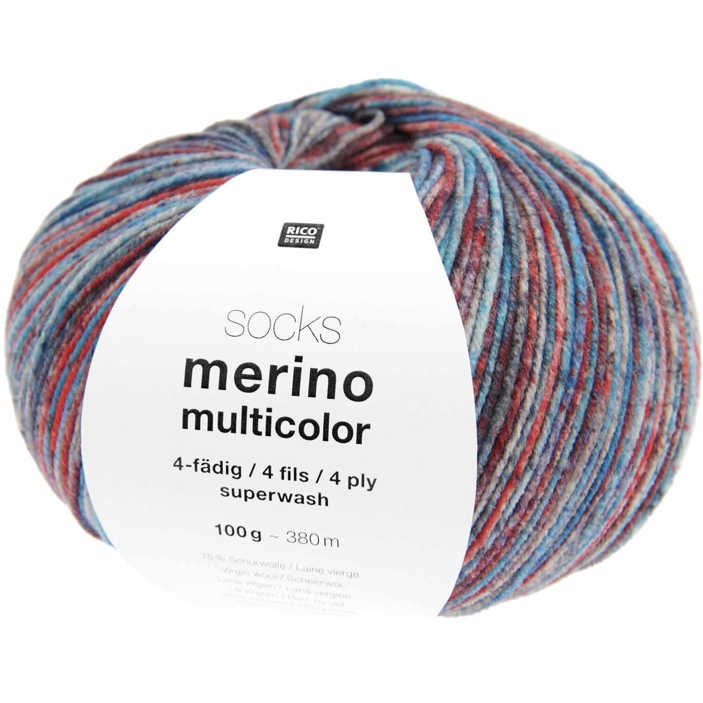 socks merino multicolor 4-fach F. 003