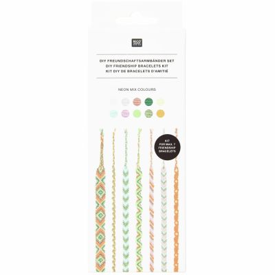 DIY Freundschaftsbänder Set "Neon Mix Colors"