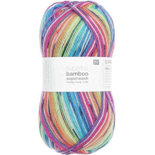 socks bamboo rainbow 4-fach F. 058