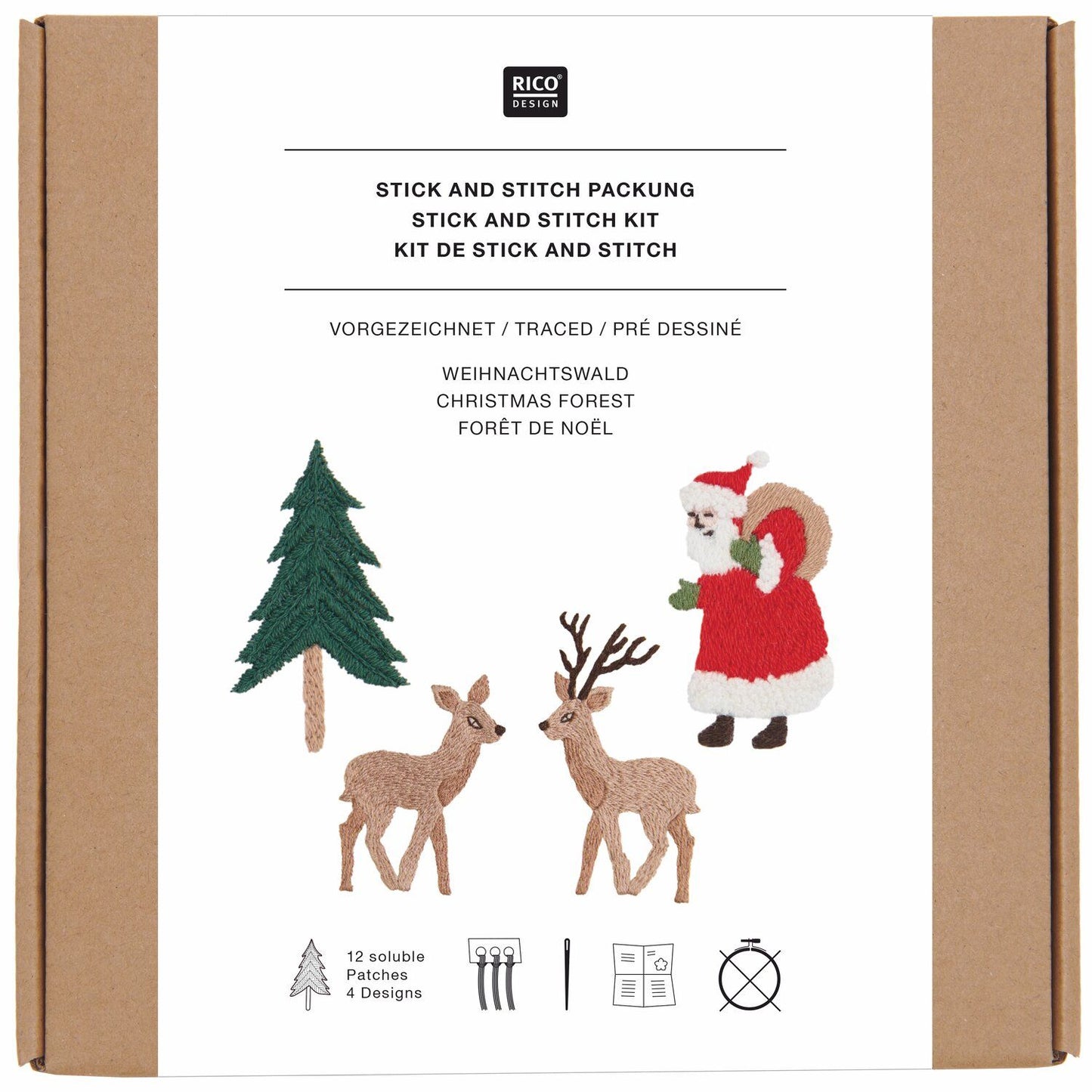 Stick & Stitch Stickpackung "Weihnachtswald"
