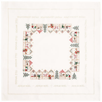 Stickpackung Tischdecke "Weihnachtsmarkt"