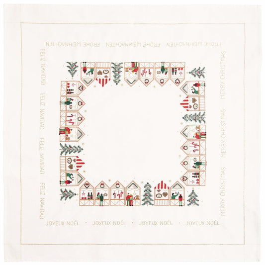 Stickpackung Tischdecke "Weihnachtsmarkt"