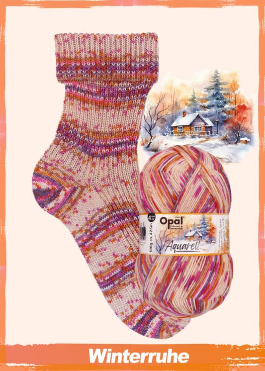 Opal Aquarell Winterruhe 4-fädig F. 11537