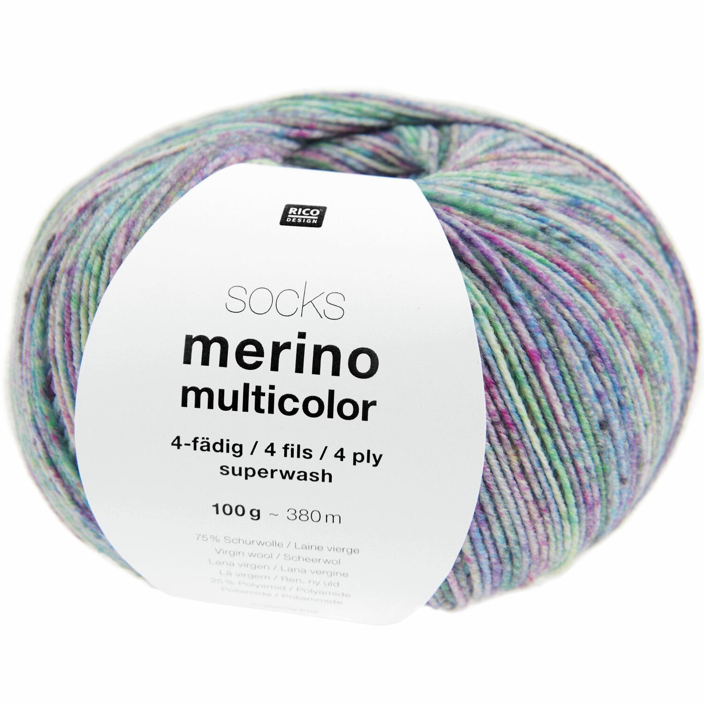 socks merino multicolor 4-fach F. 001