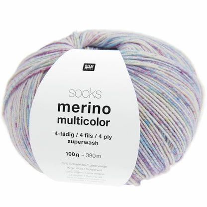 socks merino multicolor 4-fach F. 002