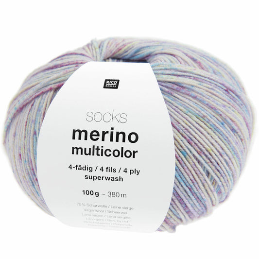 socks merino multicolor 4-fach F. 002