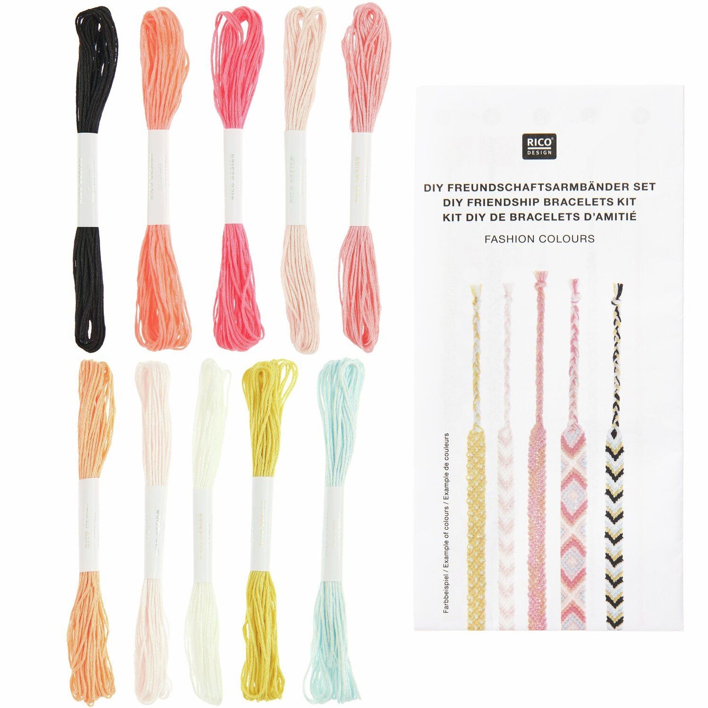 DIY Freundschaftsbänder Set "Fashion Colours"