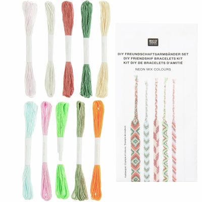 DIY Freundschaftsbänder Set "Neon Mix Colors"