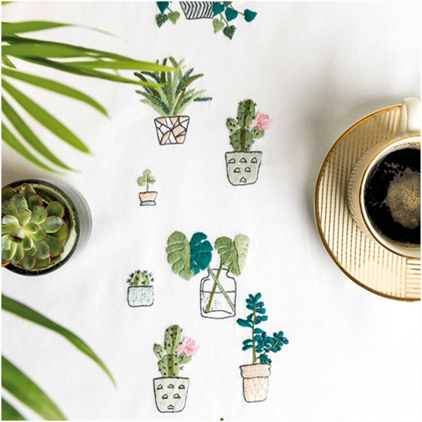 Stickpackung Läufer Kakteen