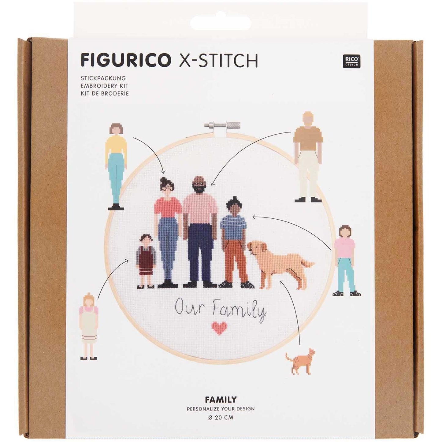 Stickpackung Figurico Family X-Stitch