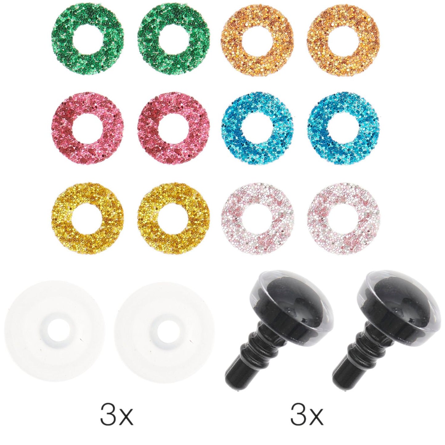 Sicherheitsaugen-Set 12mm