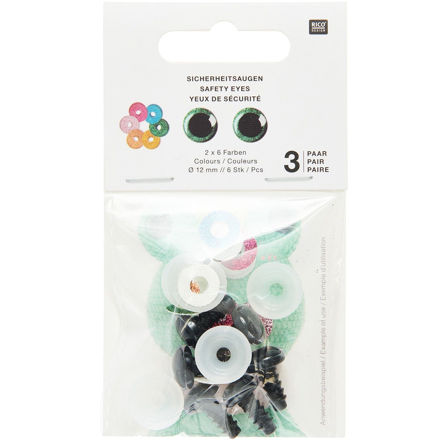 Sicherheitsaugen-Set 12mm