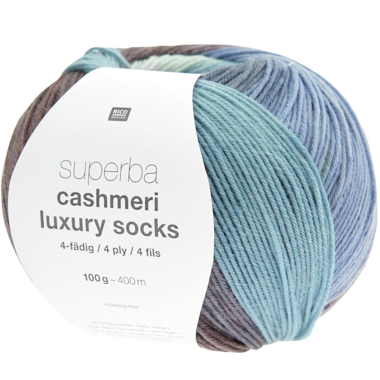 Rico Design superba cashmeri luxury socks 4-fach F. 035