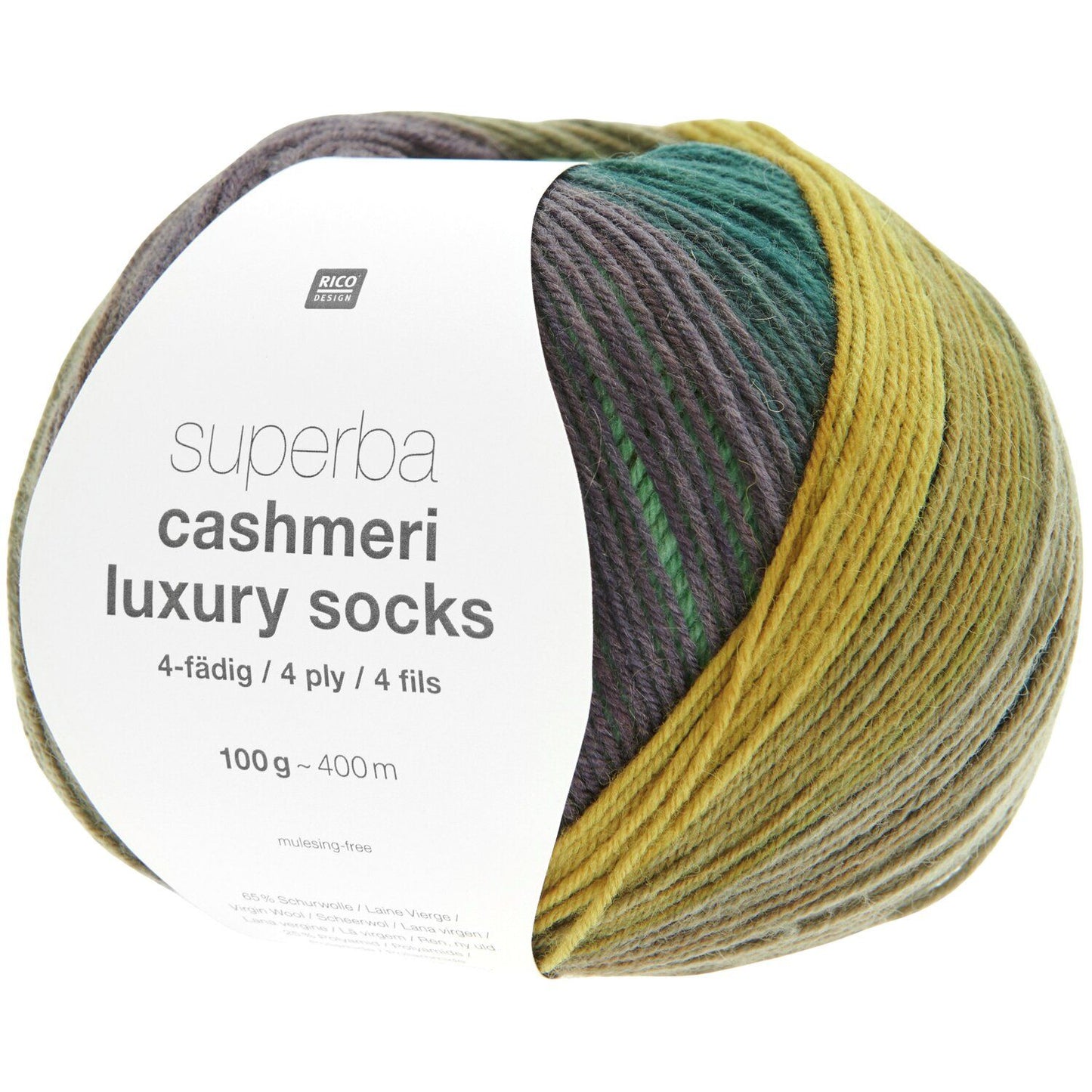 Rico Design superba cashmeri luxury socks 4-fach F. 036
