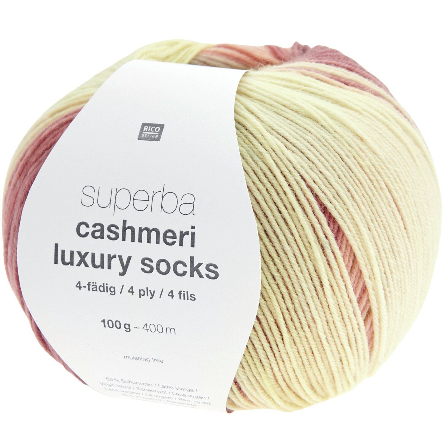 Rico Design superba cashmeri luxury socks 4-fach F. 037