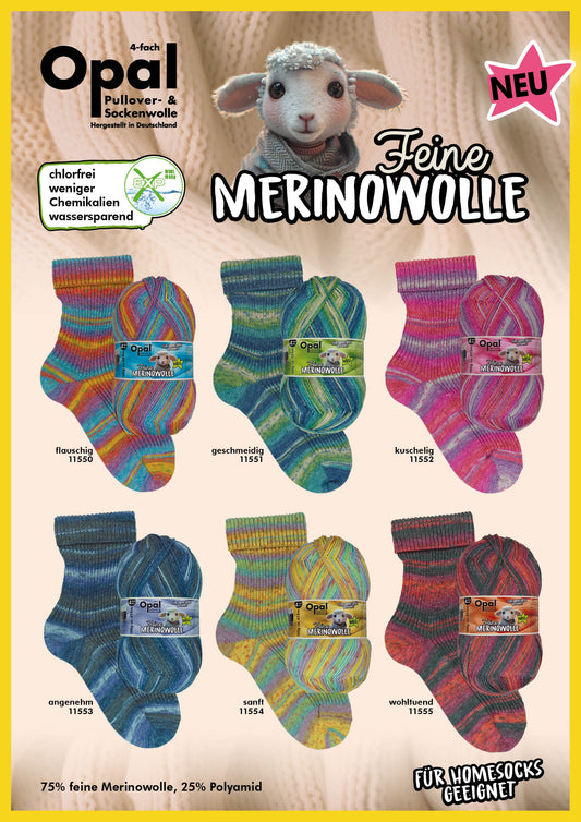 Opal Feine Merinowolle "angenehm" 4-fädig F. 11553